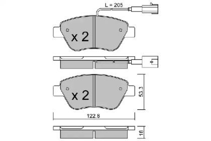 Комплект тормозных колодок (AISIN: BPFI-1019)